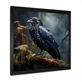 Black Raven forest Guardian I - Animals Canvas Wall Art