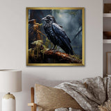 Black Raven forest Guardian I - Animals Canvas Wall Art