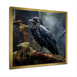 Black Raven forest Guardian I - Animals Canvas Wall Art