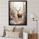 Forest deer's horizon - Brown Deer Wall Art