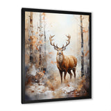 Forest deer's horizon - Brown Deer Wall Art