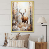 Forest deer's horizon - Brown Deer Wall Art