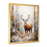 Forest deer's horizon - Brown Deer Wall Art