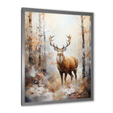 Forest deer's horizon - Brown Deer Wall Art