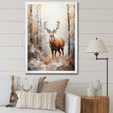 Forest deer's horizon - Brown Deer Wall Art