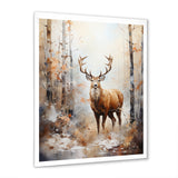 Forest deer's horizon - Brown Deer Wall Art