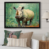 Rhinoceros jungle horizon - Rhinoceros Canvas Wall Art