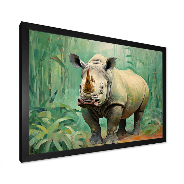 Rhinoceros jungle horizon - Rhinoceros Canvas Wall Art