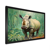 Rhinoceros jungle horizon - Rhinoceros Canvas Wall Art