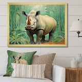 Rhinoceros jungle horizon - Rhinoceros Canvas Wall Art