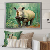 Rhinoceros jungle horizon - Rhinoceros Canvas Wall Art