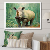 Rhinoceros jungle horizon - Rhinoceros Canvas Wall Art
