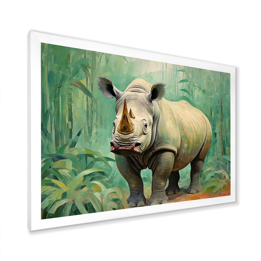 Rhinoceros jungle horizon - Rhinoceros Canvas Wall Art