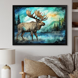 Moose morning Lake serenity - Moose Wall Decor
