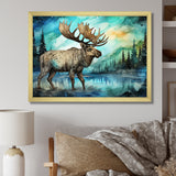 Moose morning Lake serenity - Moose Wall Decor