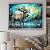 Moose morning Lake serenity - Moose Wall Decor