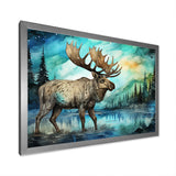 Moose morning Lake serenity - Moose Wall Decor