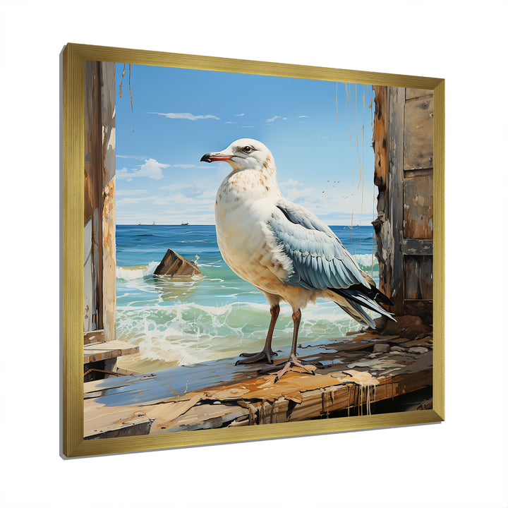 Coastal Sentinel Majestic Seagull - Seagull Wall Decor