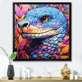 Snake purple and pink Grace - Snake Large Canvas Wall Art