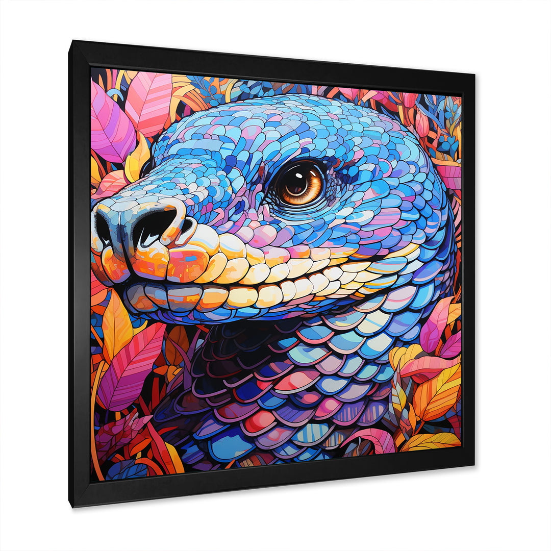 Snake purple and pink Grace - Snake Large Canvas Wall Art