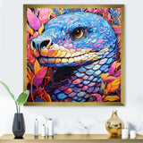 Snake purple and pink Grace - Snake Large Canvas Wall Art