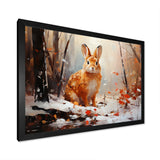 Frosty Rabbit winter Solitude - Rabbit Canvas Wall Art