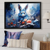 Blue Rabbit winter Solitude - Rabbit Wall Decor