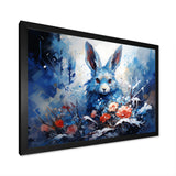 Blue Rabbit winter Solitude - Rabbit Wall Decor