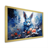 Blue Rabbit winter Solitude - Rabbit Wall Decor