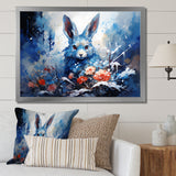 Blue Rabbit winter Solitude - Rabbit Wall Decor