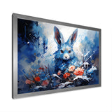 Blue Rabbit winter Solitude - Rabbit Wall Decor