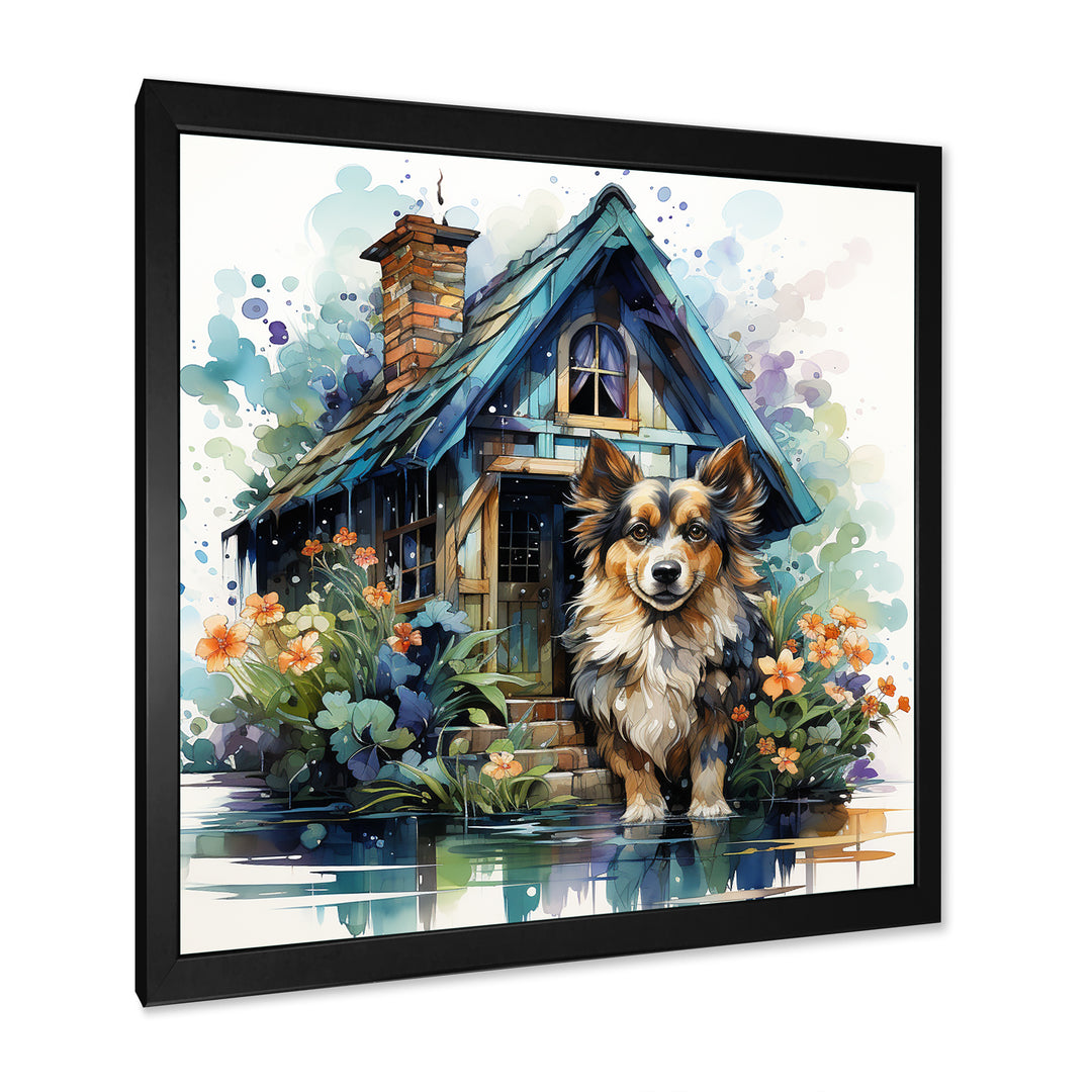 Cozy Sheltie Cottage - Dog Wall Art Prints