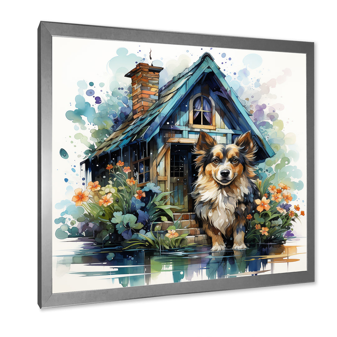 Cozy Sheltie Cottage - Dog Wall Art Prints