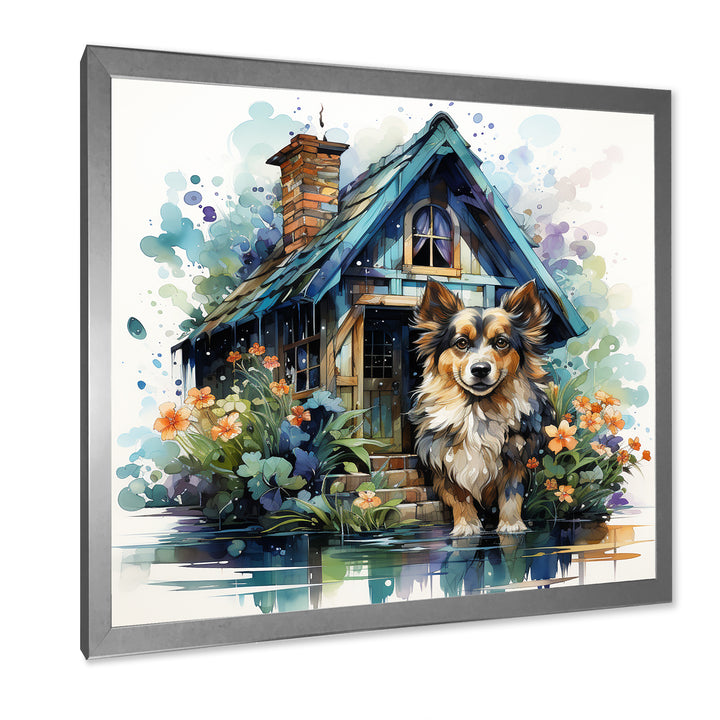 Cozy Sheltie Cottage - Dog Wall Art Prints