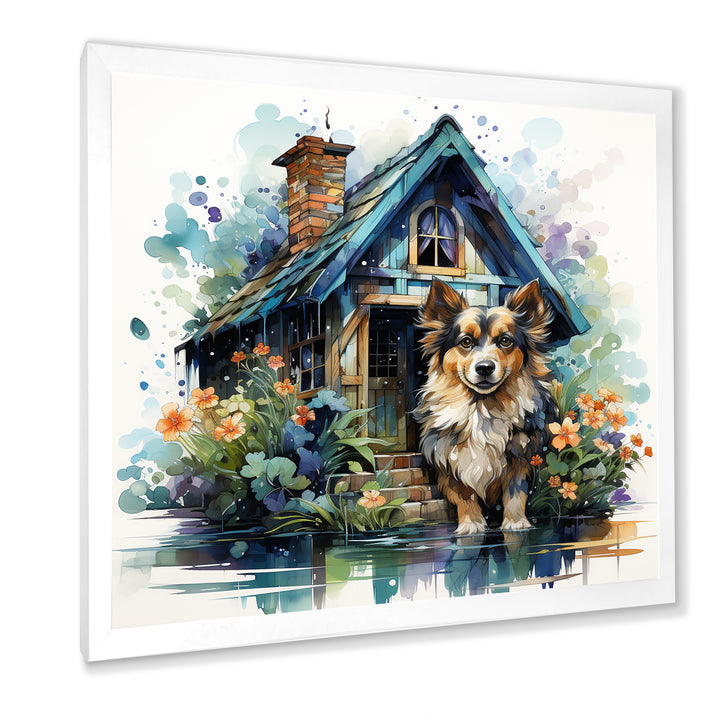 Cozy Sheltie Cottage - Dog Wall Art Prints