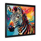 Colorful Popart Zebra fantasy I - Animals Canvas Wall Art