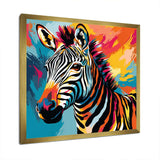 Colorful Popart Zebra fantasy I - Animals Canvas Wall Art