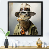 Countryside alligatorin suit  I - Animals Canvas Wall Art