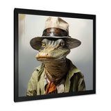 Countryside alligatorin suit  I - Animals Canvas Wall Art