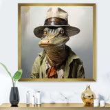 Countryside alligatorin suit  I - Animals Canvas Wall Art