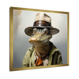 Countryside alligatorin suit  I - Animals Canvas Wall Art