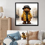 Yellow nursery teddy bear adventures - Nursery Teddy Bear Wall Art Prints