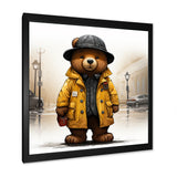 Yellow nursery teddy bear adventures - Nursery Teddy Bear Wall Art Prints