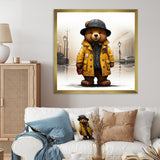 Yellow nursery teddy bear adventures - Nursery Teddy Bear Wall Art Prints