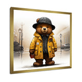 Yellow nursery teddy bear adventures - Nursery Teddy Bear Wall Art Prints