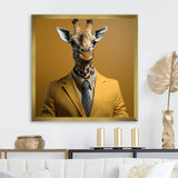 Giraffe in suit fashion Elegance - Giraffe Fashion Home Decor Art