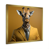 Giraffe in suit fashion Elegance - Giraffe Fashion Home Decor Art