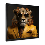 Lion in suit fashion Elegance - Lion Fashion Living Room Wall Art
