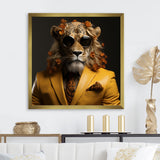 Lion in suit fashion Elegance - Lion Fashion Living Room Wall Art