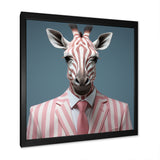 Pink and white Giraffe fashion Elegance - Giraffe Fashion Bedroom Wall Art